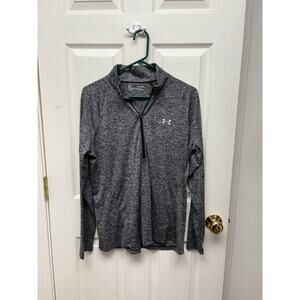 Under Armour Heatgear, 1/4 Zip Base Layer, Black Running Shirt, Men's Size XL